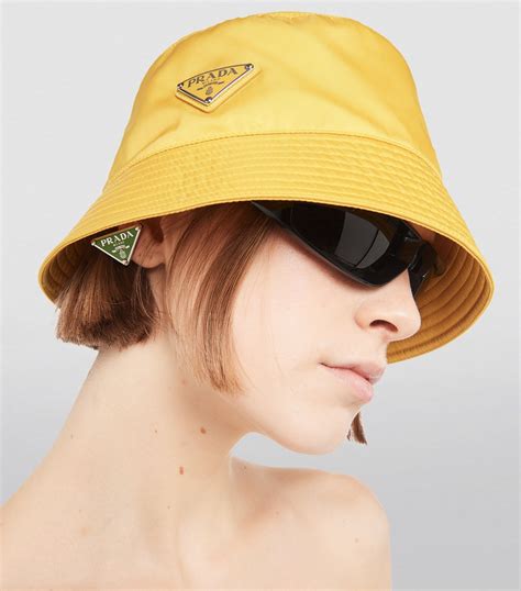 pink prada hat|yellow prada bucket hat.